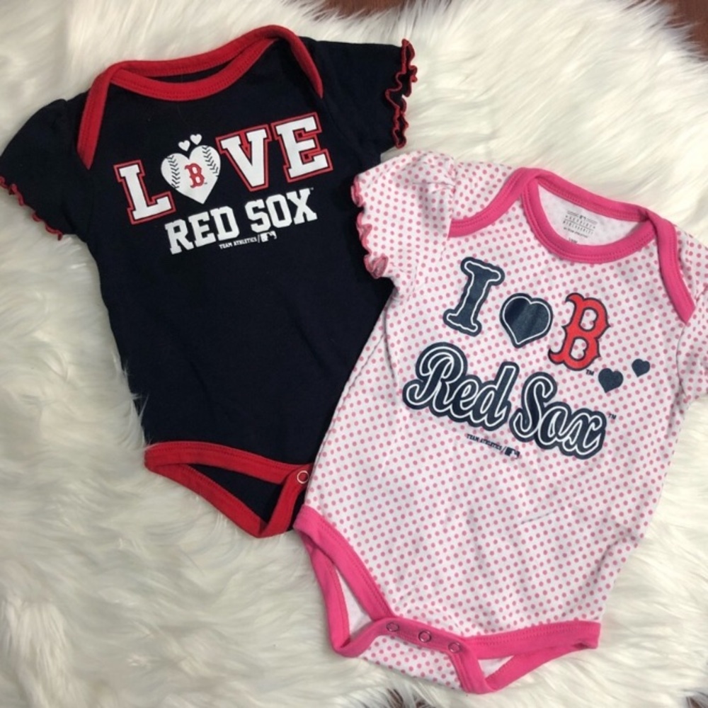 5/$25 • Boston Red Sox • Lot of 2 Girls Onesies